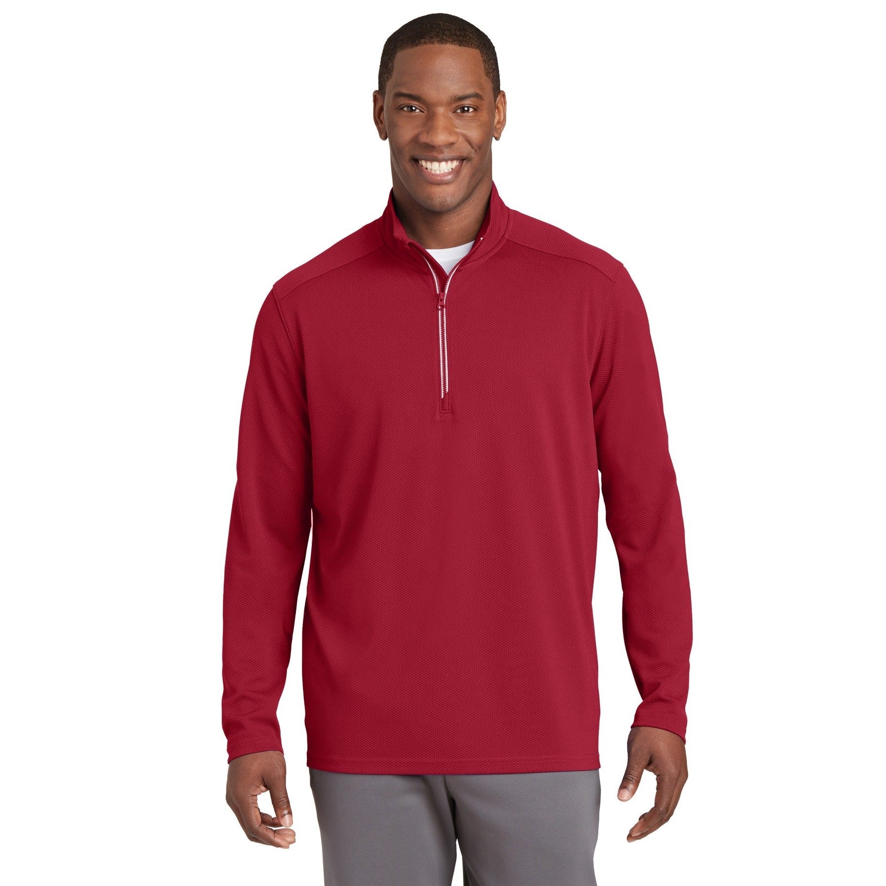 Sport-Tek-Sport-Tek® Sport-Wick® Textured 1/4-Zip Pullover. ST860-MedTech-3